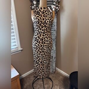 Alice & Olivia new with tags midi leopard print sleeveless dress